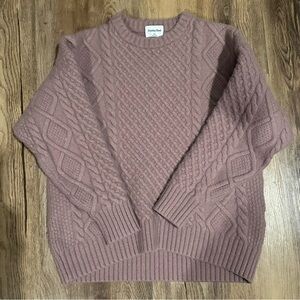 Sunday Best Cable Knit Crewneck Sweater